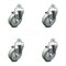 Service Caster 4 Inch Polyurethane Wheel with 3/4 Inch NPT Pipe Thread Stem Swivel Caster, 4PK SCC-PS20S414-PPUB-34NPT-GRY-4 - alternate 1